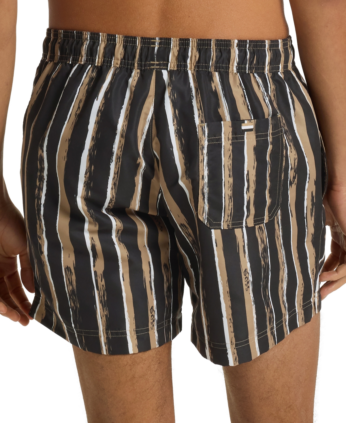 Hugo Boss Gestreifte Shorts Mit Kordelzug In Multi