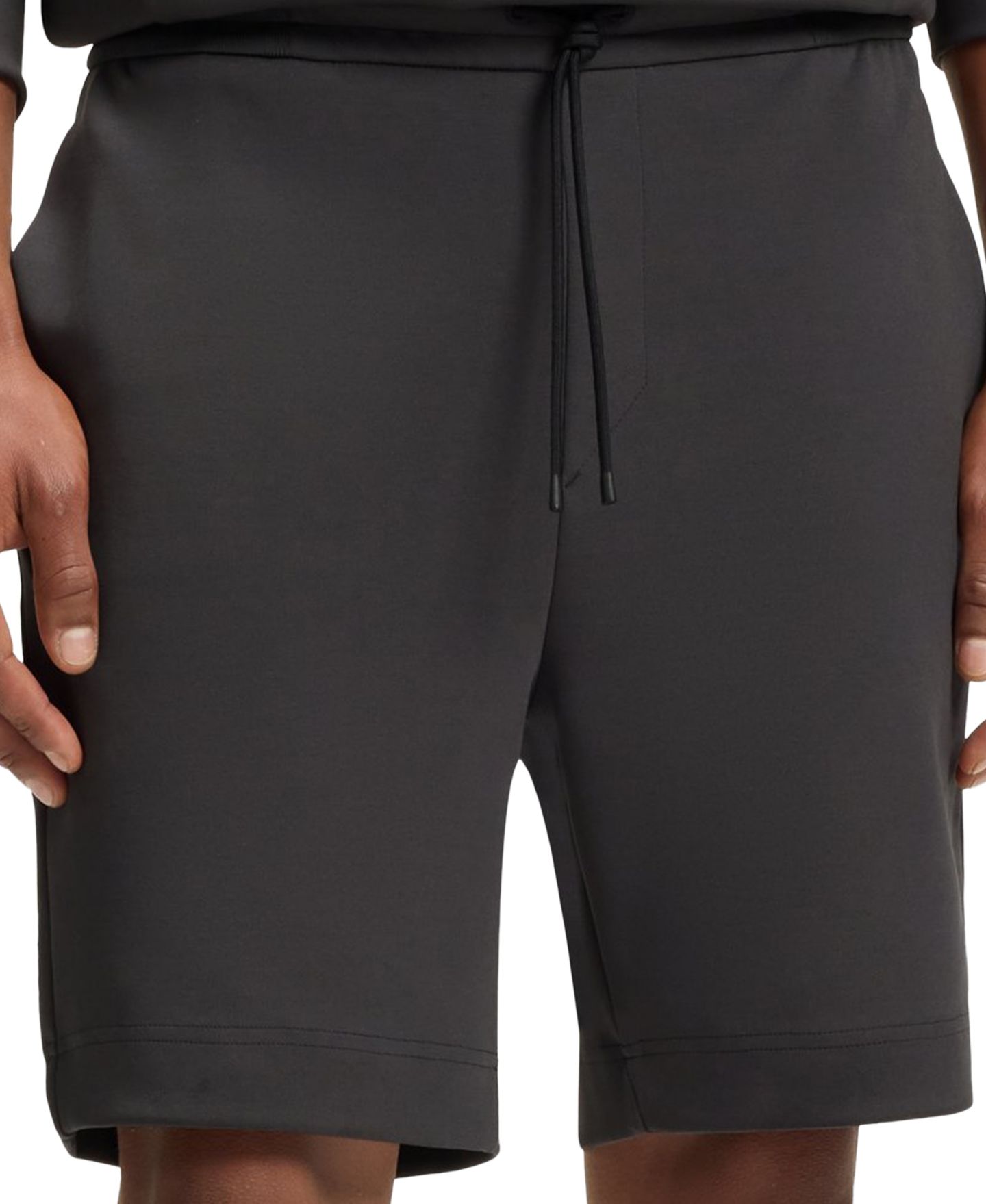 Мужские шорты Hugo Boss Cotton-Blend Stripe Detail, цвет: Тёмный серый — фото 4
