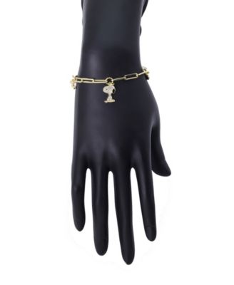 Cubic Zirconia and Crystal Charm Bracelet