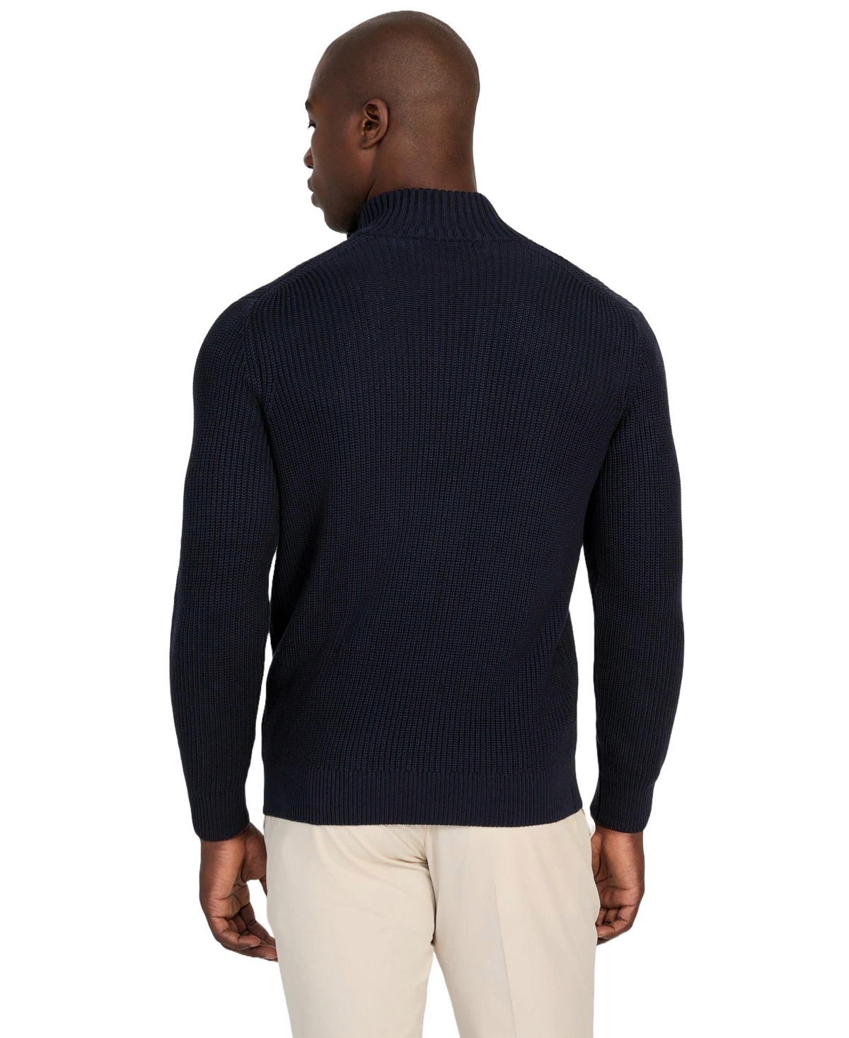 Guess Men's Headley Half Zip Mock Sweater In Black