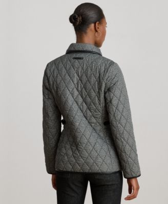 Petite Quilted Velboa Lined Coat