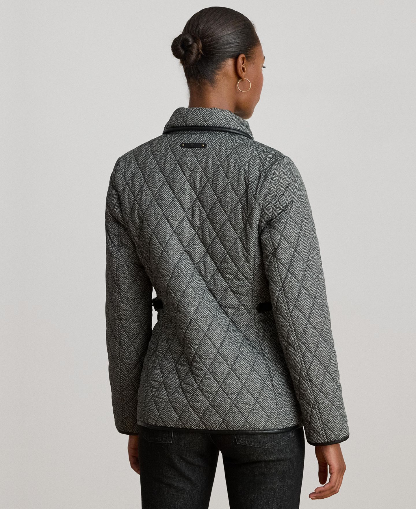 Женская куртка Lauren Ralph Lauren Women's Quilted Velboa-Lined, цвет: Чёрный кремовый — фото 5