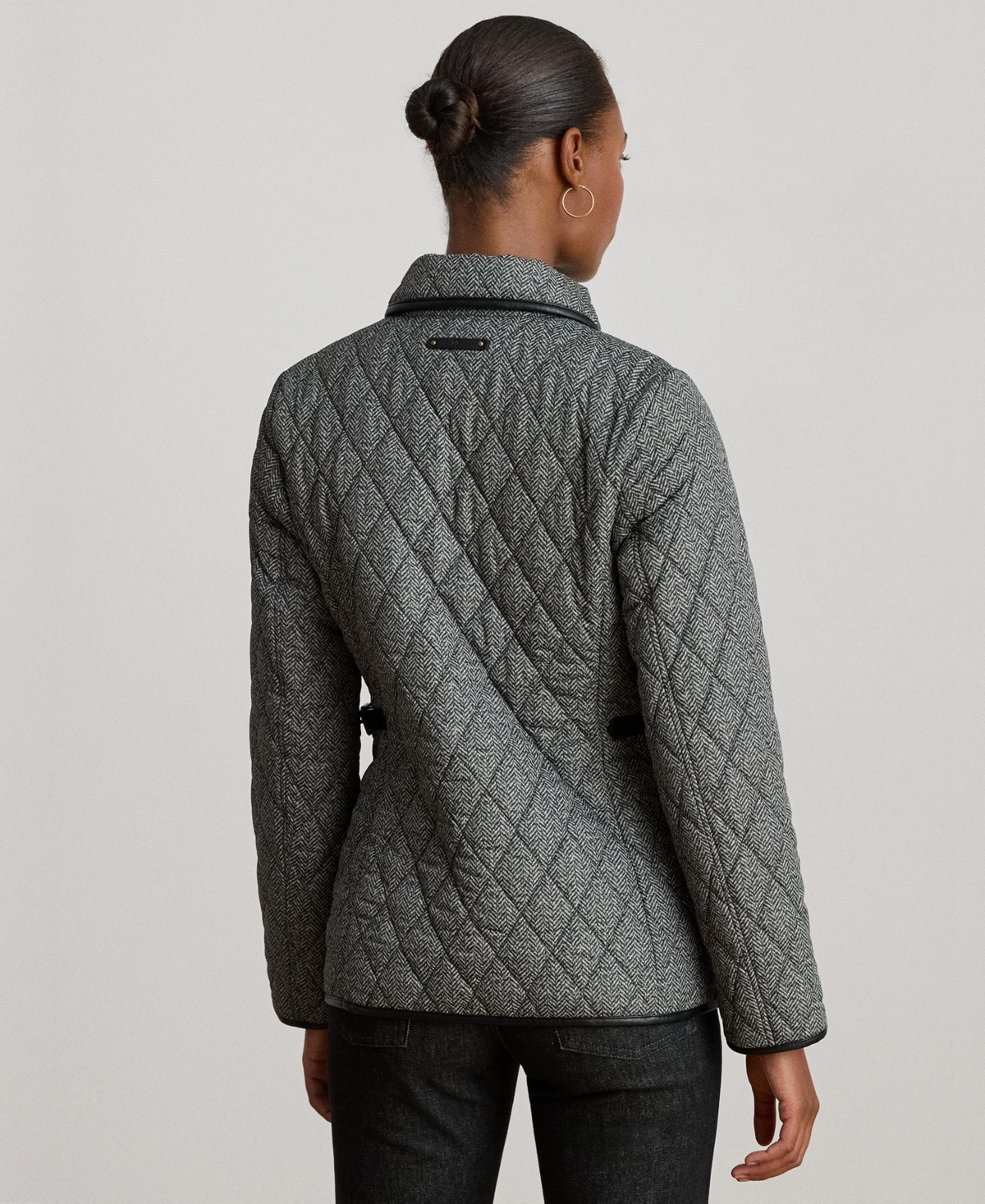 Ralph Lauren Petite Quilted Velboa Lined Coat
