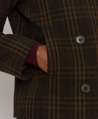 Women's Short Double-Breasted Wool Coat