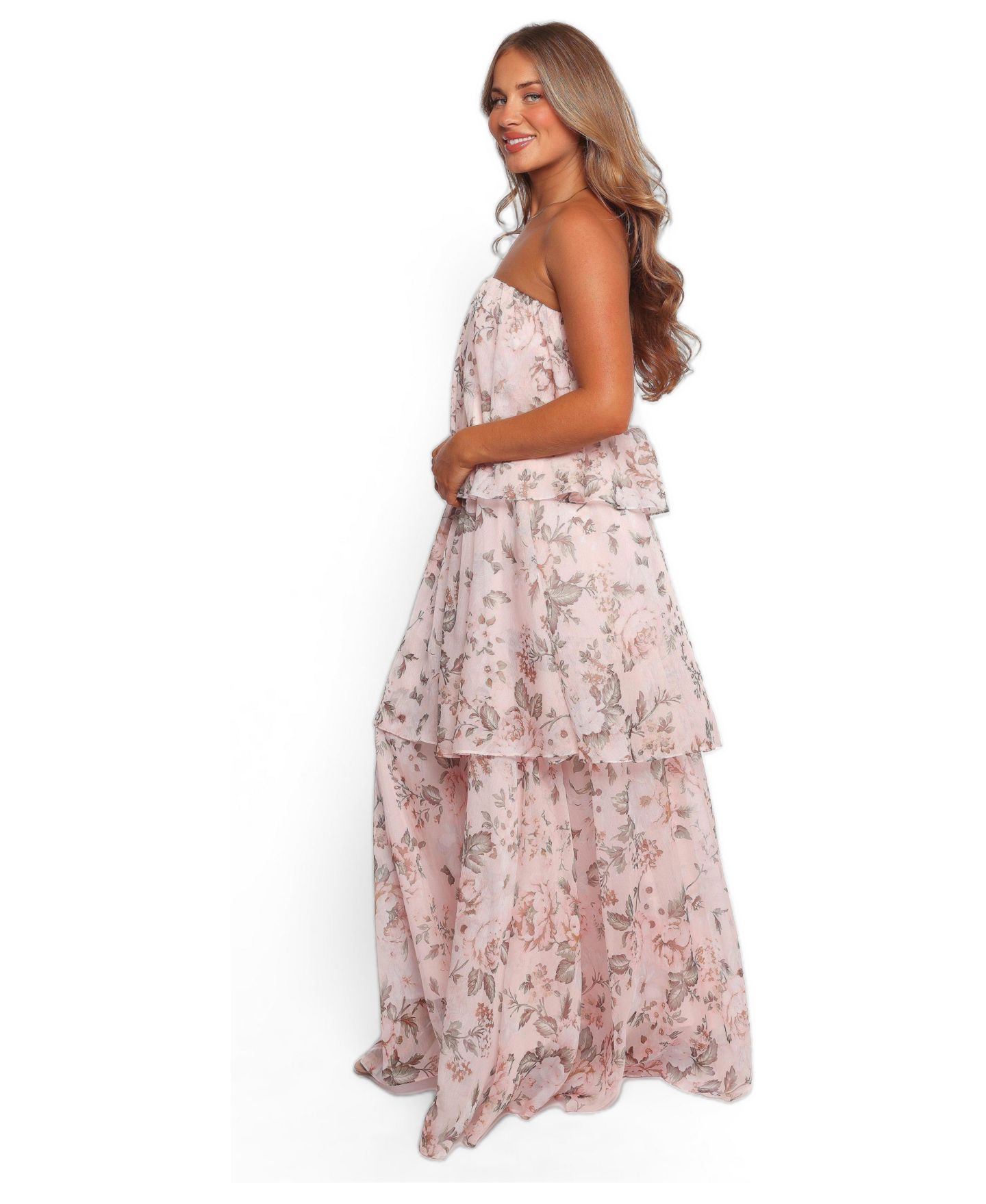 Женское платье Petal and Pup Bloom Strapless Maxi, цвет: С принтом — фото 2