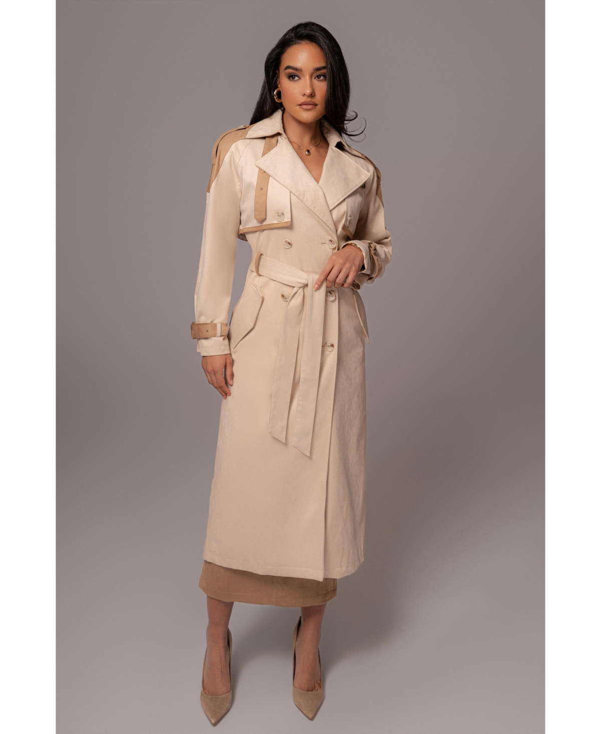 Women's Elite Suede Coat - Tan