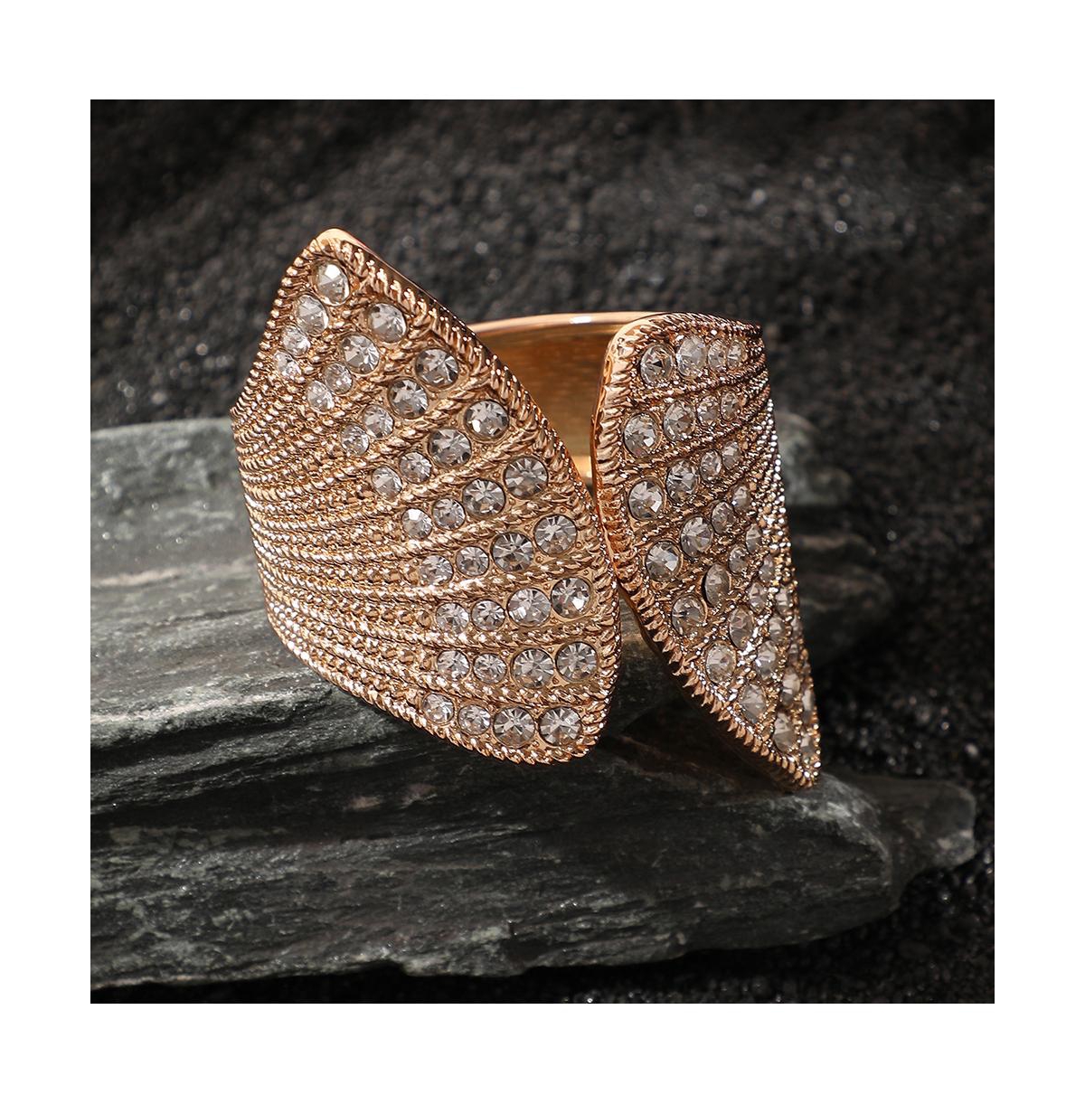 Sohi Crystal Fan Cuff Bracelet