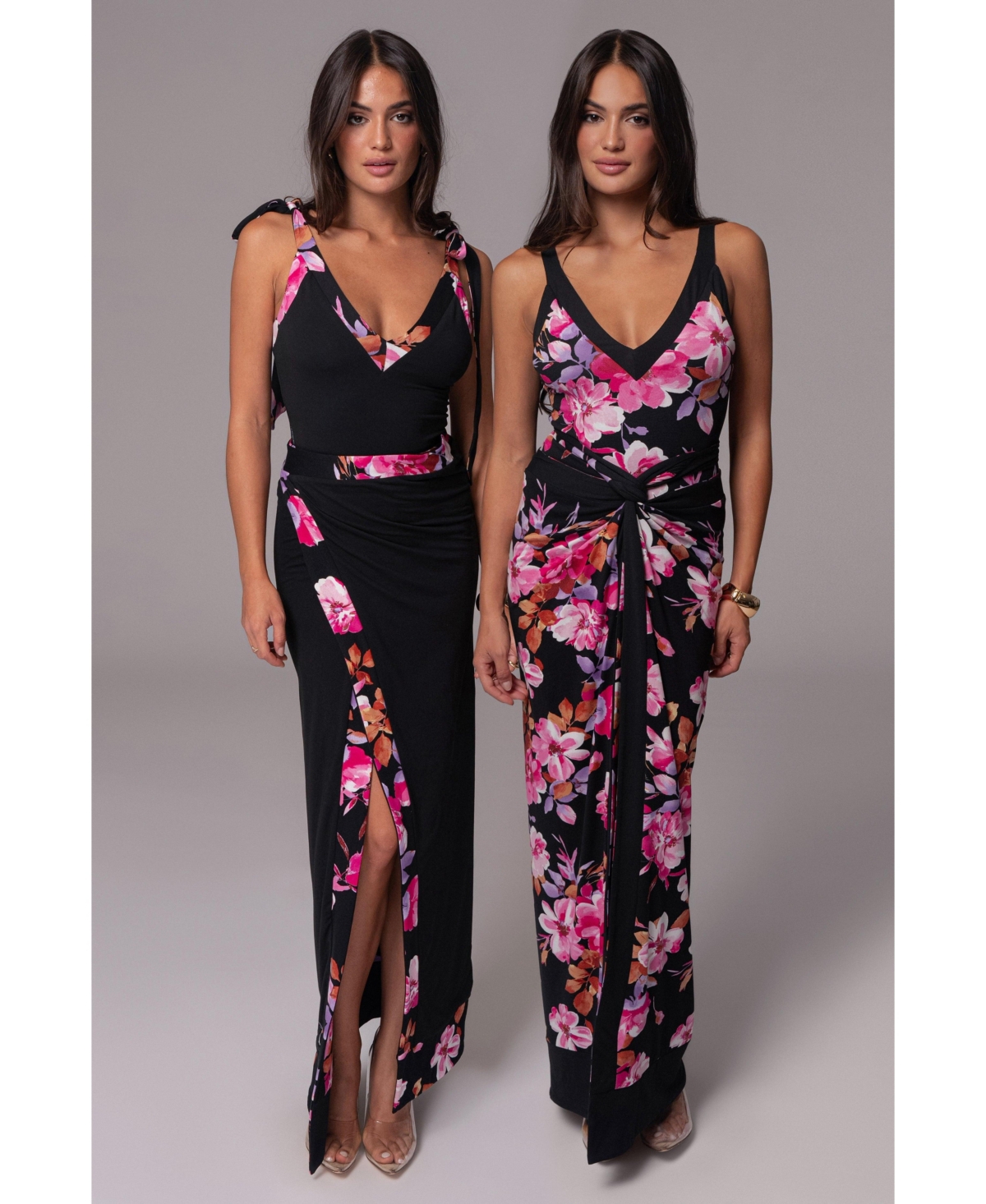 Women's Floral Kamie Reversible Skirt Set - Black