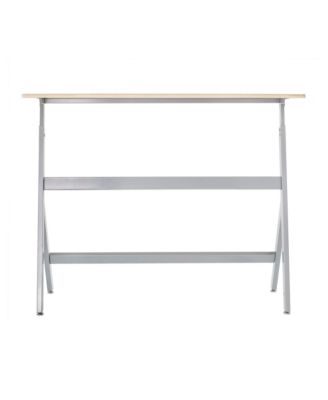 Standing Collaboration Desk for Kids and Adults: Adjustable Height Birch Plywood Table with Metal Legs for Home, Office, Classrooms and More