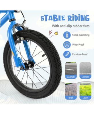 18 Inch LED Lighted Kids Bike with Training Wheels and Headlight for Ages 4-8 Years