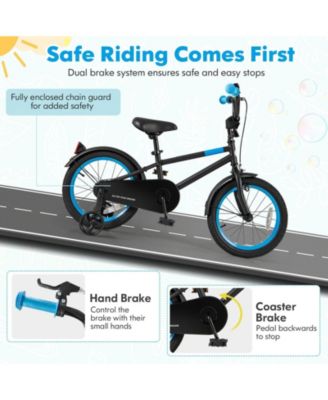 Kids Bike with Adjustable Handlebar and Saddle Blue