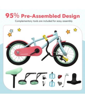 Kids Bike with Adjustable Handlebar and Saddle Blue