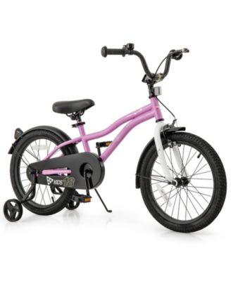 Kids Bike 18-Inch Children Training Bicycle with 2 Brake for 3-8 Years Old