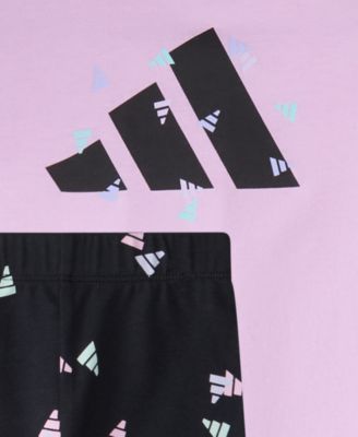 Baby Girls 2-Piece Back Pleat T-Shirt and Bike Shorts Set