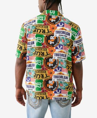 Men's Short Sleeve Allover Print Camp Shirt