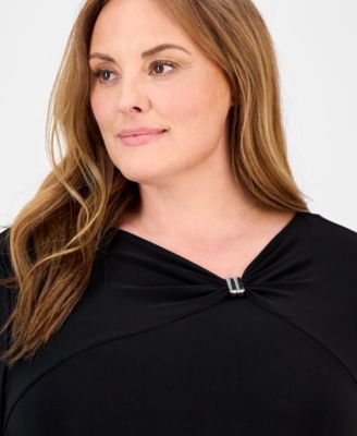 Plus Size Gathered-Front Top