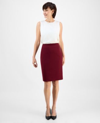 Women's Pencil Skirt Suit Set, Regular & Petite