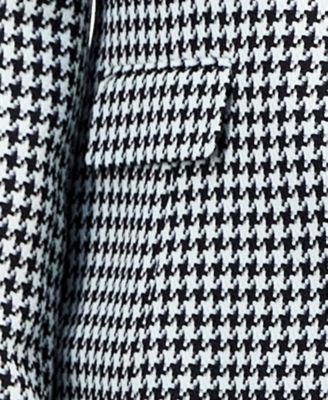 Women's Houndstooth Jacket & Pleated Pencil Skirt Suit Set, Regular & Petite