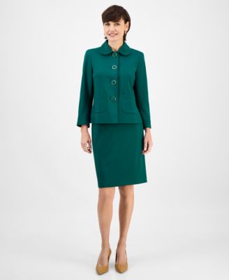 Women's Pencil Skirt Suit Set, Regular & Petite
