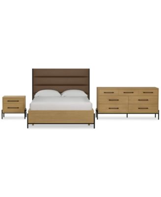Linstead 3-Pc. Queen Upholstered Set (Bed, Dresser & Nightstand), Created for Macy's