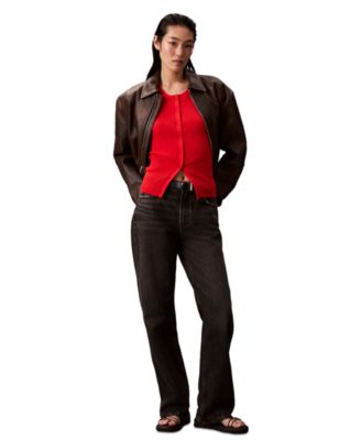 Women's Smooth Cotton Rib Sweater Tank