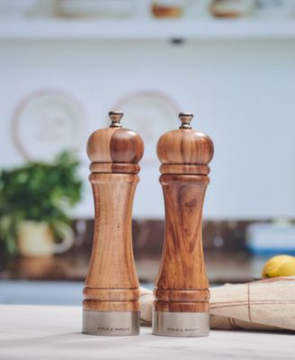 Camden Acacia Wood Stainless Steel Salt & Pepper Mill Gift Set