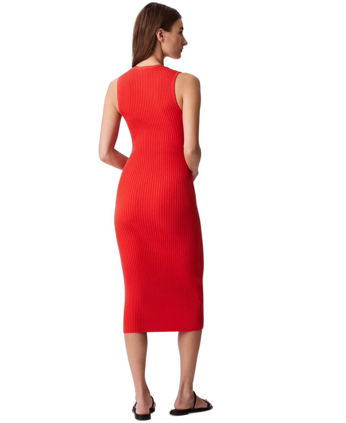 Calvin Klein Jeans Women's Rib-Knit Sleeveless Midi Dress