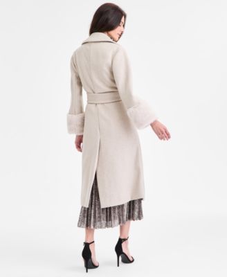 Women's Tie-Front Coat With Removable Tie