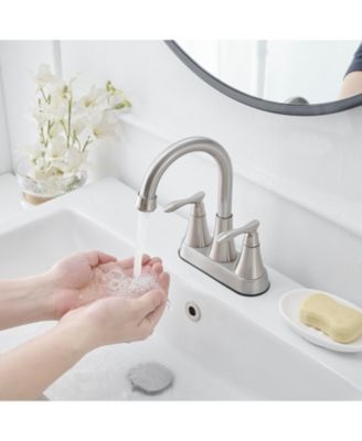 4 in. Centerset 2-Handle High-Arc Bathroom Faucet