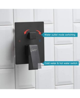 3-Spray Patterns With 2.5 GPM 12 in. Showerhead Wall Mounted Dual Shower Heads With Valve in Brushed Nickel