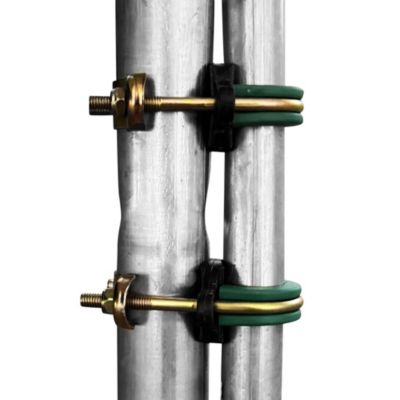 Universal Trampoline Replacement Enclosure Poles Accessories with Clamp and Hardware Fits 6 Straight Poles Trampoline