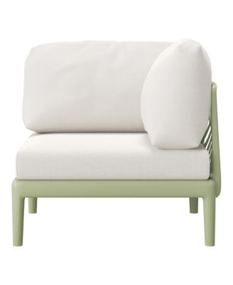 Modern 4-Piece Polypropylene Resin Modular L Shaped Patio Furniture Sectional