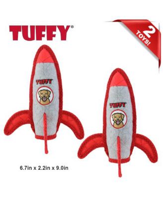 Transportation Rocket, 2-Pack, Durable Plush Dog Toy