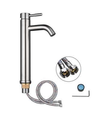 Tempered Glass Antique Totem Vessel Sink with Single Handle Faucet