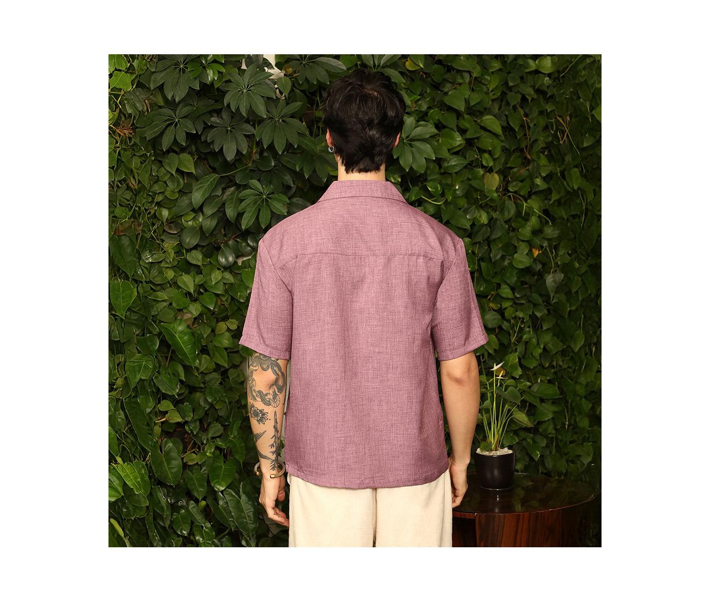 Мужская рубашка Cahoot Campus Sutra Brick Red Heathered Korean Oversized, цвет: Красный — фото 2