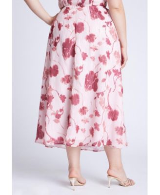 Women's Plus Size Floral Full Skirt