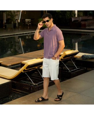 Men's Beaver Brown Spirit Weave Polo T-Shirt