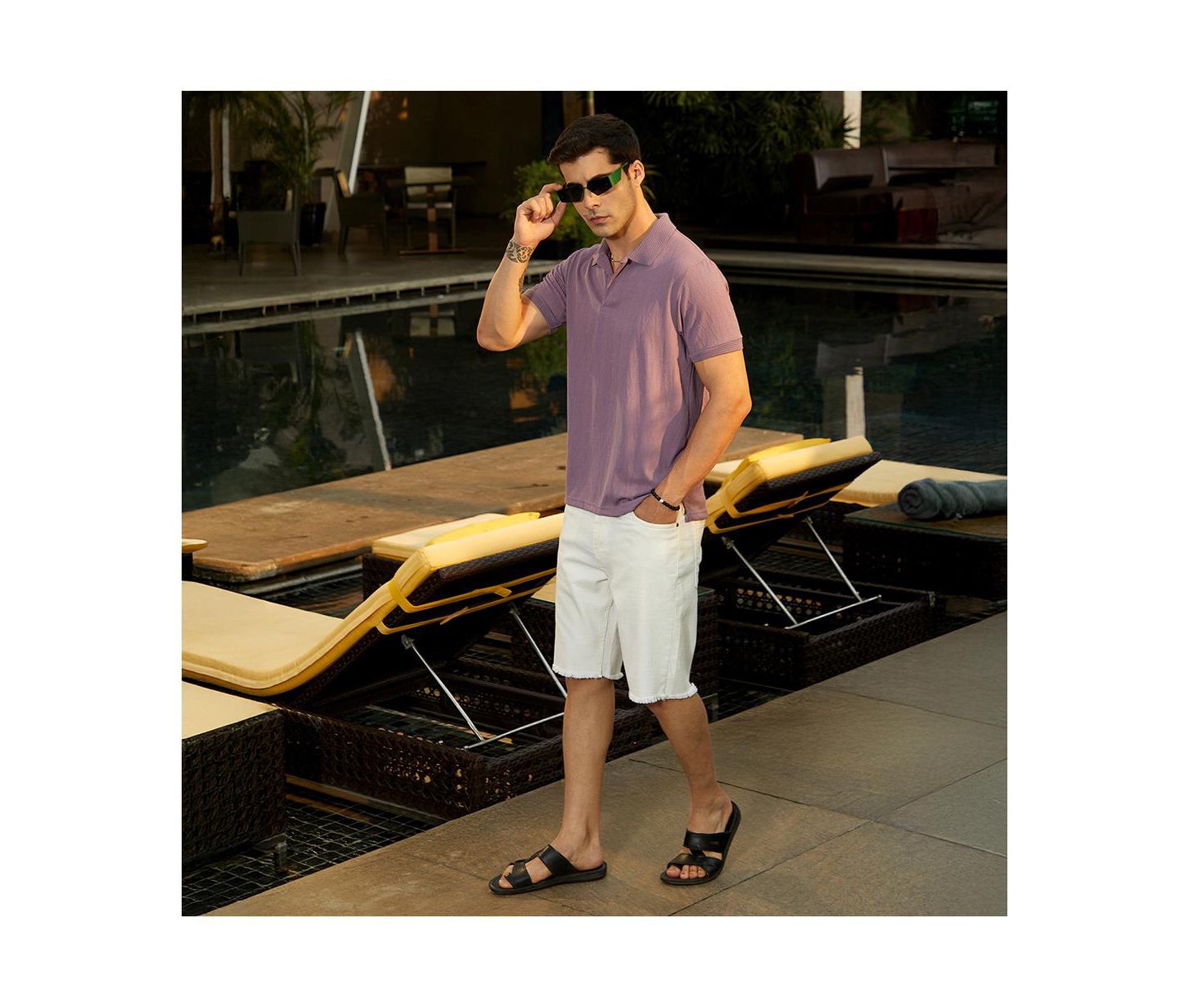 Мужская футболка Cahoot Campus Sutra Beaver Brown Spirit Weave Polo, цвет: Фиолетовый — фото 3