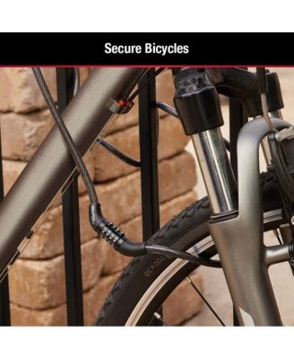 Outdoor Bike Lock Cable with Combination, 4ft Black, 8143D