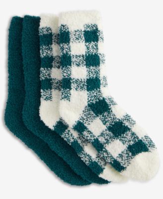 Charter Club - Women's 2-Pk. Holiday Fuzzy Butter Socks