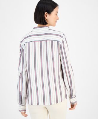 Women's Striped Roll-Tab Shirt
