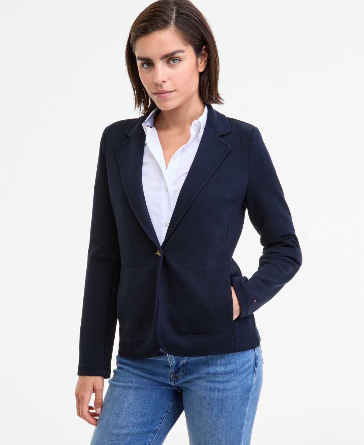 Tommy Hilfiger Women's Sweatshirt Blazer In Blue