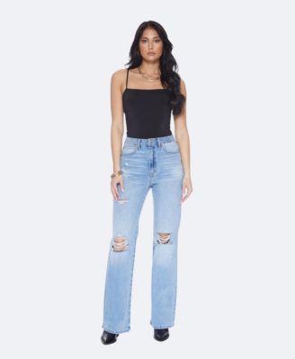Women's Flex Back Skyscraper Wide Leg Jeans