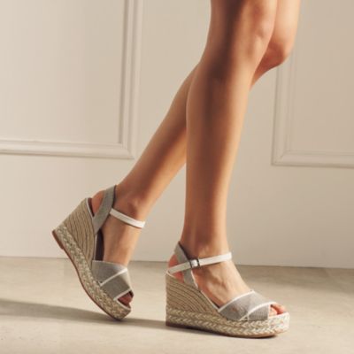 Women's Empuria Canvas Espadrille Sandal Wedges Ankle Strap