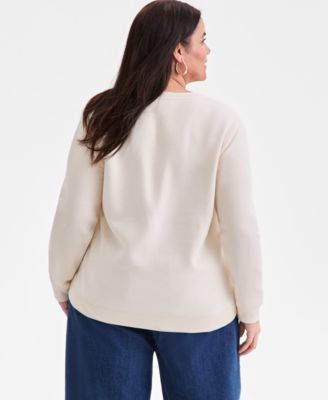 Plus Size Leicester Floral Graphic Sweatshirt, Macy's Exclusive