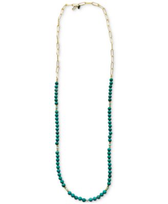 MINU Jewels - Gold-Tone Turquoise & Amazonite 30" Statement Necklace