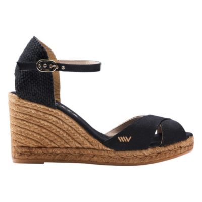Women's Aiguablava Canvas Espadrille Sandal Wedges Ankle Strap