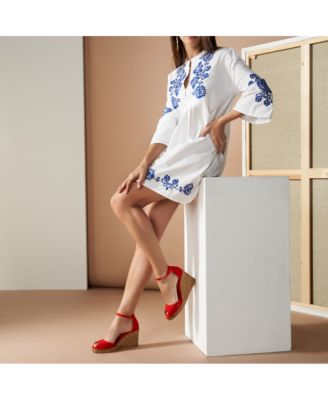 Aiguafreda Limited Edition Canvas Espadrille Sandal Wedges