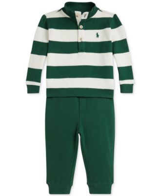 Polo Ralph Lauren - Baby Boys Rib-Knit Pullover & Jogger Pant Set