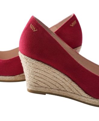 Roses Limited Edition Canvas V Cut Espadrille Wedges